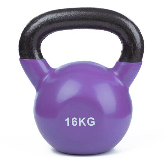 Vinyl Coated Cast Iron Kettlebell - 1 x 16kg - Minor Scratches - Gymzey.com