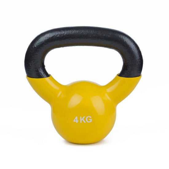 Vinyl Coated Cast Iron Kettlebell - 1 x 4kg - Minor Scratches - Gymzey.com