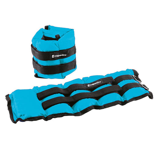 Adjustable Wrist / Ankle Weights inSPORTline BlueWeight 2 x 2 kg - Gymzey.com