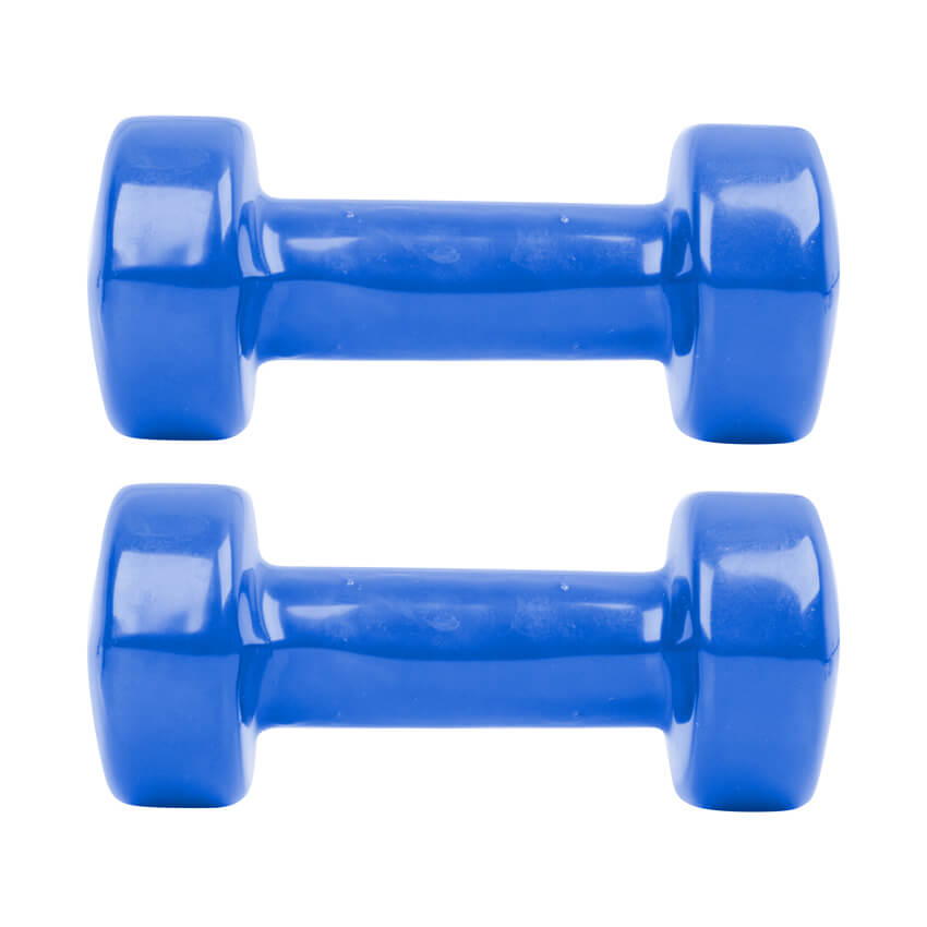 Two 2kg Vinyl Dumbbells Smoothbell from inSPORTLINE in blue