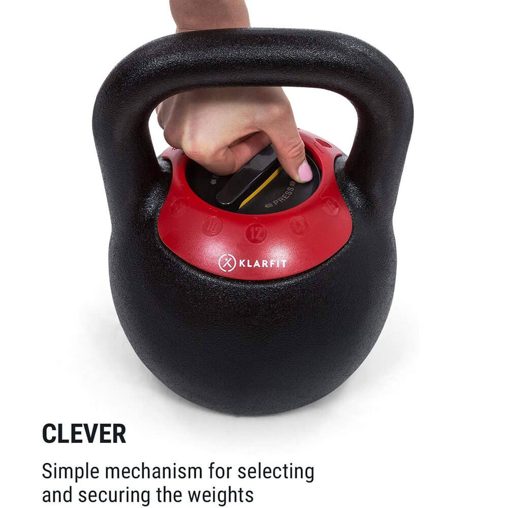 Adjustable Cast Iron Kettlebell 8-16kg Range