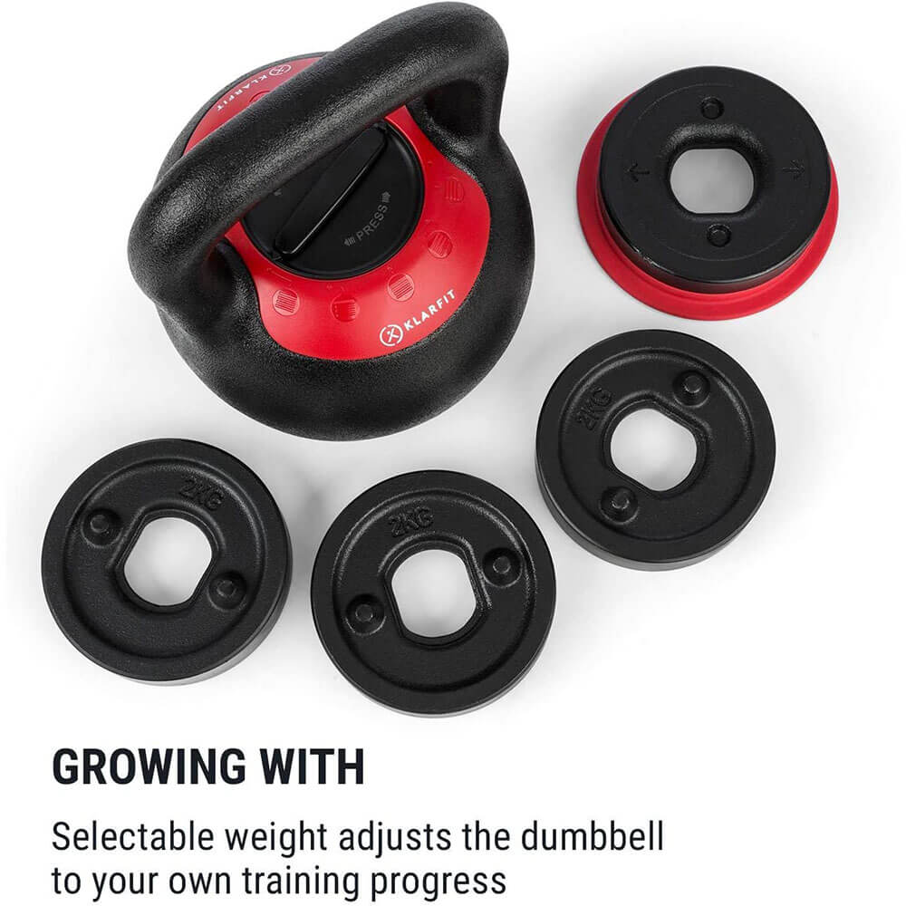 Adjustable Cast Iron Kettlebell 8-16kg Range