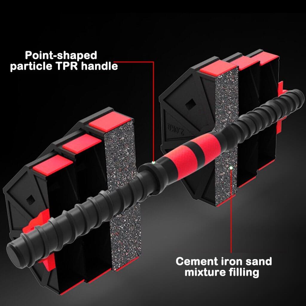 Adjustable Dumbbells Set with Connecting Rod 20kg to 40kg